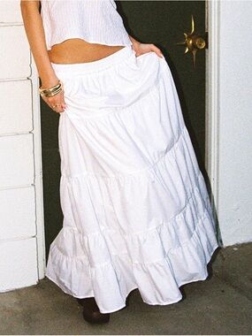 Princess Polly Garden Party White Maxi Skirt White
